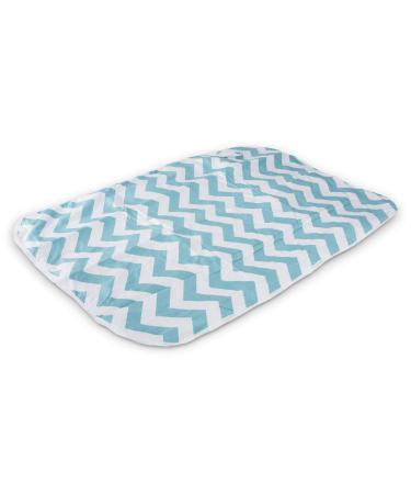 Breathable Washable Baby Diaper Wrap Pad - Zigzag Blue 50x70 cm | Reusable Infant & Toddler Ceiling Pad - Buy Online on GoSupps.com