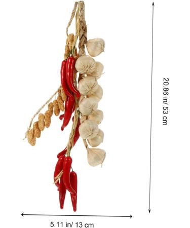 Zerodeko 6 Pcs Simulation Vegetable Pendant Chili Pepper Ornament Party Layout Prop Halloween Garland Fruit Decor Mexico Decorations Desk Topper Fake Corn Red Model Hardened Foam Red Beigex2pcs 13X53CMx2pcs - Buy Online on GoSupps.com