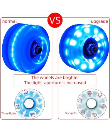 Nezylaf 4 Pack Light up Roller Skate Wheels 32x58mm 78A with Bearings - Indoor/Outdoor Skating & Skateboard Accessories - Buy Online on GoSupps.com