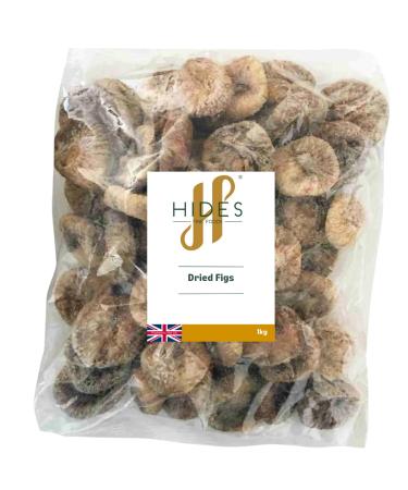 Hides Fine Foods - Dried Figs 1kg - Suitable for Vegetarians - Baking - Pies - Tarts - Conserves - Granola - Breakfast - Porridge Topping - Snacking - Desserts