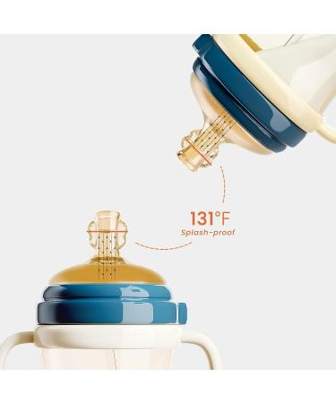 POTATO PPSU 8 oz Blue Baby Sippy Cup with Weight Straw Spill Proof - Toddler Learner Cup with Handle for Girls - Water Bottle for Babies - Buy Online on GoSupps.com