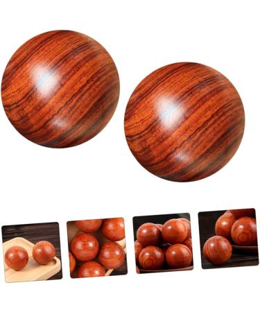 Lurrose 4 Piece Solid Wood Massage Balls - Chinese Acupuncture Baoding Balls for Hand & Foot Massage | Health & Wellness Exercise - Buy Online on GoSupps.com