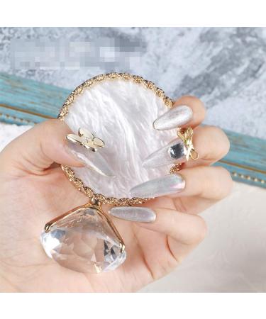 Golden Edge Resin Nail Art Palette | Diamond Base Mixing Plate for Nail Polish & Cosmetic Makeup | Perfect Nail Art Accessories - Buy Online on GoSupps.com