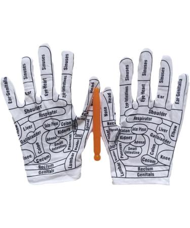 Buy Reusable White Massage Gloves for Hand Reflex Zone & Acupressure - K3F5 Peeling Tools - International Shipping Available - Buy Online on GoSupps.com