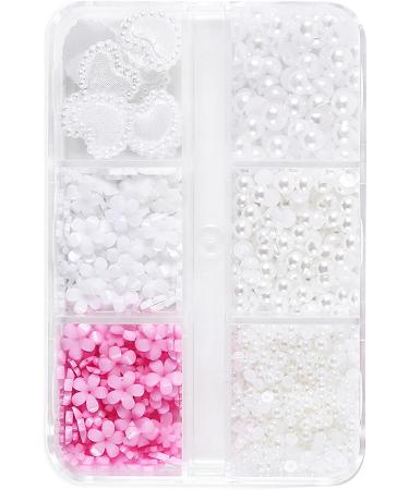 BWANGIAO Flower 3D Nail Charms Nail Pearl Heart Nail Jewelry Cherries Flower Petal Y Nail Decorations Resin Nail Rhinestones - Buy Online on GoSupps.com