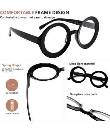 Eyekepper 4-Pack Round Reading Glasses for Women - Oversized +1.50 Readers in Mixed Colors - Stylish & Comfortable Reading Eyewear - Buy Online on GoSupps.com