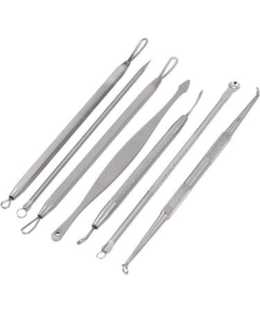 LAMELLIS 7Pcs Premium Blackhead Acne Comedone Pimple Blemish Extractor Remover Tool Kit Set - Buy Online on GoSupps.com