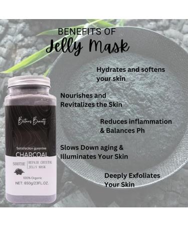  BRITAINS BEAUTY Soothing & Repair Charcoal Crystal Gel Mask - Deep Hydration with 100% Organic Ingredients 650g - Buy Online on GoSupps.com