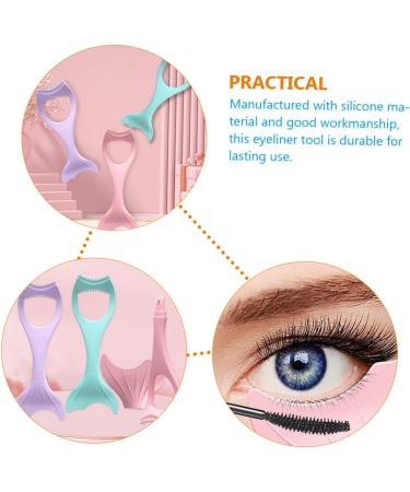 FOMIYES Mascara Brush Professional Makeup Eye Makeup Silicone Makeup Applicator Eye Makeup Template Winged Eyeliner Stamp Eyeliner Aid Women Cosmetics Aids Make up Aids 15X5.7CM Pink - Buy Online on GoSupps.com