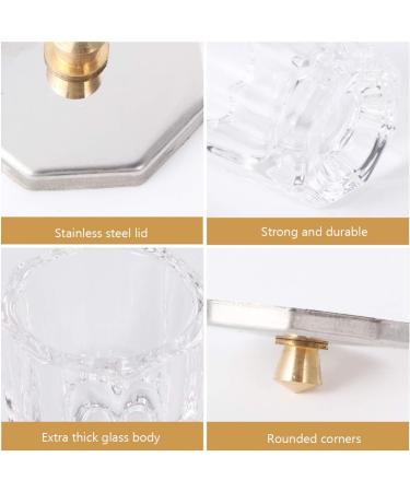 Minkissy 2Pcs Acrylic Nail Glass Bowl Set | Clear Dappen Dish for Nail Art | Manicure & Acrylic Powder Cup - Buy Online on GoSupps.com