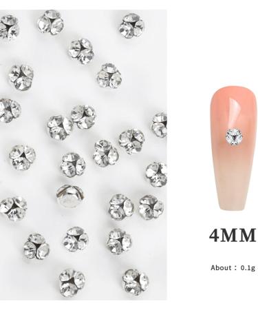 Fashion Nail Rhinestones White Crystal Nail Nail Clear Nails Art Nails Art for Women Nail Rhinestones Clear Nail White Nail Crystal Nails Art Decoration 6mm - Buy Online on GoSupps.com