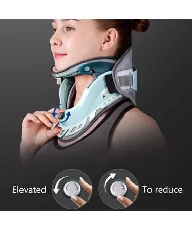 PEPDRO Cervical Collar - Medical Neck Traction Device with 6 Air Columns & Adjustable Tension for Pain Relief - Buy Online on GoSupps.com