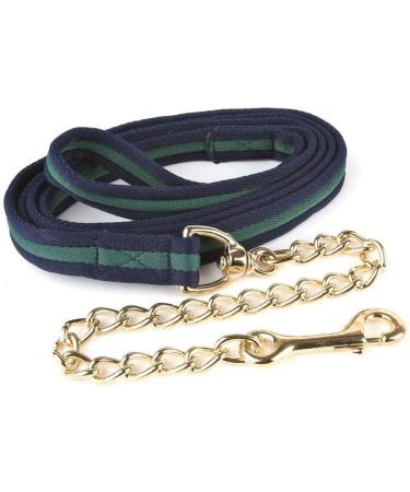 Hy Soft Webbing Lead Rein with Chain - Navy/Red - 2m - Buy Online on GoSupps.com