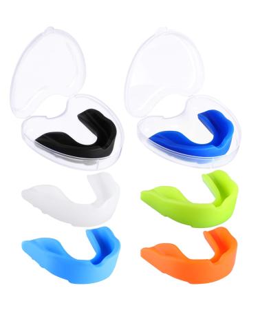6 Pieces Sports Mouth Guard for Kids, Athletic Mouthguard for Boxing Football Hockey Karate Basketball Assorted Color