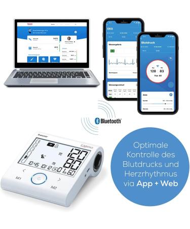 Beurer BM 96 Cardio Blood Pressure Monitor with ECG - Atrial Fibrillation Detection Pulse Measurement Upper Arm Use | International Shipping - Buy Online on GoSupps.com