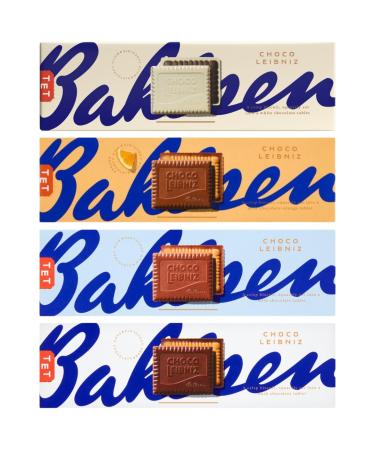 Chocolate Biscuit Bundle With Bahlsen Choco Leibniz Dark Chocolate Biscuits 111g Milk Chocolate Biscuits 111g Orange Chocolate Biscuits 111g and White Chocolate Biscuits 111g (4 Pack) - Buy Online on GoSupps.com