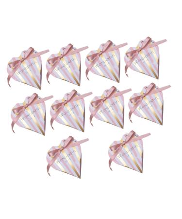 PRETYZOOM 10pcs Heart-shaped Wedding Candies Box Boxes Simple Candy Boxes Heart Shaped Sweets Boxes Love