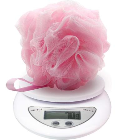 5 Pack Large Soft Bath Loofahs Poufs for Men and Women - Exfoliating Body Scrubber for Silky Skin - 65g/Pcs - Pink - Buy Online on GoSupps.com