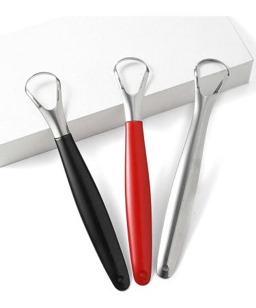 WILsem Steel Tongue Scraper - Red Tongue Cleaner for Oral Hygiene & Fresh Breath | International Shipping Available - Buy Online on GoSupps.com