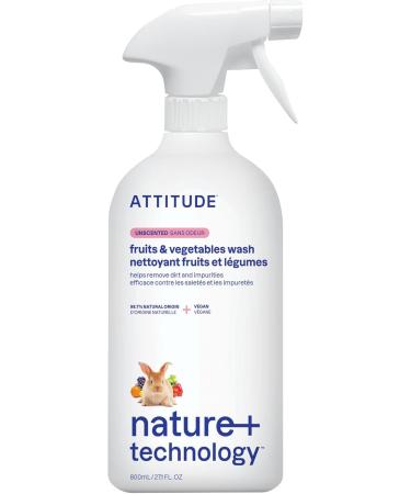 ATTITUDE Fruit & Vegetable Wash Unscented 27.1 fl oz (800 ml) - Buy Online on GoSupps.com
