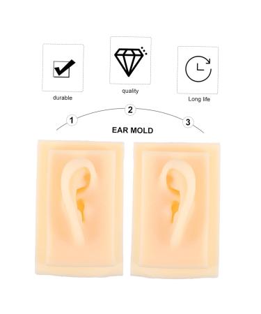 FOMIYES 1pair Silicone Ear Model Realistic Simulation Ear Teaching Model for Students and Professionals and Reusable for Hand-held Practice and Earring Displays - Buy Online on GoSupps.com