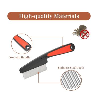 Milltrip Stainless Steel Fine Tooth Comb - Lice Flea & Dandruff Removal for Pets and Humans - Professional Grooming Tool - 1 PC - Buy Online on GoSupps.com