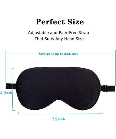 Silk Sleep Mask for Sleeping - Super Smooth Eye Cover in Gender-Neutral Black - Buy Online on GoSupps.com