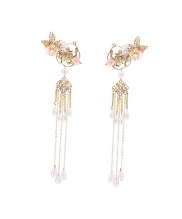 DOITOOL 1 Pair Hair Accessories Japanese Hair Pin Womens Hair Clips Tassel Hair Clip Bobby Bride Hair Accessory Hair Clip for Women Ancient Chinese To Hang Alloy Child Hairpin