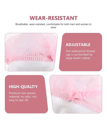 DOITOOL 100Pcs Pink Disposable Bouffant Caps - Nonwoven Hair Net Hat for Medical Labs, Nurses, Tattoo Artists & Hospitals - Buy Online on GoSupps.com