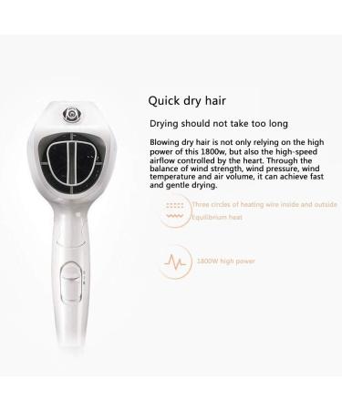 Hair Dryer with Nanoe Technology 1800W Hair Dryer Professional Blow Dryers 5 Modes Settings 2 Heat Settings Portable Folding Blow Hair Dryer for Salon and Household Red Small Gift White - Buy Online on GoSupps.com
