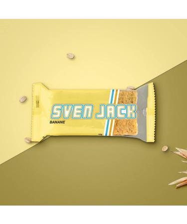 Sven Jack Energy Cake - Banana 24x125g | High-Calorie Endurance Bar for Athletes | Protein-Rich Low Sugar Oatmeal Fitness Snack - Buy Online on GoSupps.com