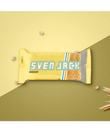 Sven Jack Energy Cake - Banana Flavored Endurance Bar | High Protein Low Sugar Oatmeal Snack | 125g (12 Pack) for Athletes - Buy Online on GoSupps.com