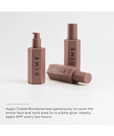 DIME Beauty Tinted Glow Wonderscreen SPF 30 - Mineral Sunscreen for Face with 19% Zinc Oxide & Tinted Moisturizer (50g Shade 03) - International Shipping Available - Buy Online on GoSupps.com