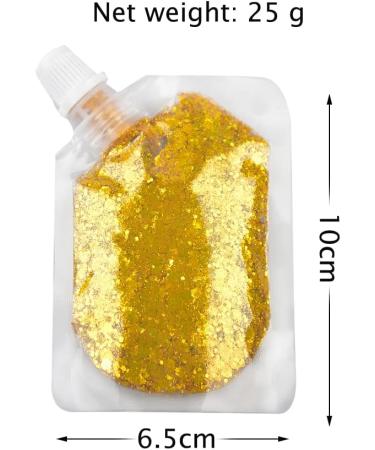 GL-Turelifes 50ml Body Glitter Gel - Mermaid Sequins Chunky Glitter for Face, Body, Hair - Easy to Apply & Remove - Festival & Halloween Makeup - Long Lasting Sparkling - Blue Purple - Buy Online on GoSupps.com