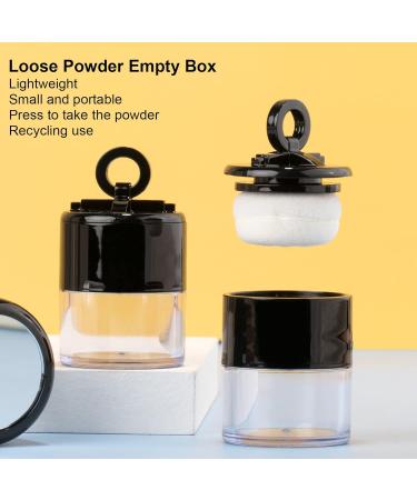Portable Loose Powder Box with Mushroom Sponge - Refillable Mini Cosmetic Container for DIY Finishing Powder - Buy Online on GoSupps.com