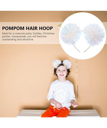 Minkissy Graduation Headband Tinsel Bling Pom Pom Headband - White Springs Alien Head Boppers for Kids and Adults - Buy Online on GoSupps.com