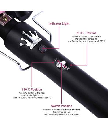 Buy 3-Barrel Waving Iron - 25mm Adjustable Temperature Curling Iron for All Hair Types - Fast Heating Hair Styling Tool in Pink - Buy Online on GoSupps.com