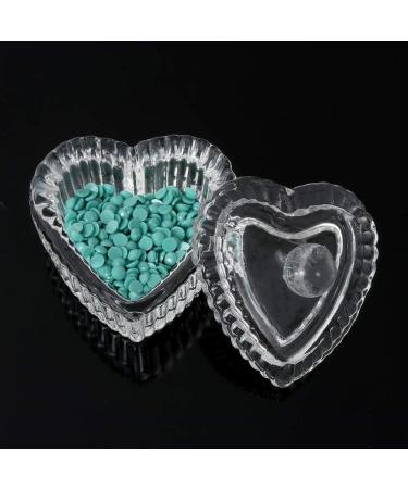 Kalolary Heart Dappen Bowl - 2pcs Clear Glass Nail Art Cups for Acrylic Liquid & Powder Styling - Buy Online on GoSupps.com