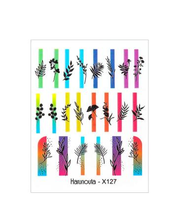 Nails Sliders Nail Art Geometric Cartoon Love Heart 3D Decals Nail Art Stickers Valentine(X127)