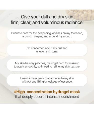 mixsoon Bean Collagen Hydrogel Mask 1PACK(35gX5ea) low molecular Deep Nutrition Radiance Hydration All-In-One Firming Ingredients Absorbing Over Time Korean Glass Skin Care - Buy Online on GoSupps.com