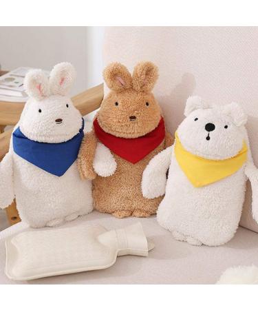 Heat Bottle with Cover - 1750ml Plush Fabric Handwarmer - White Bear Design - Perfect Winter Gift - Buy Online on GoSupps.com