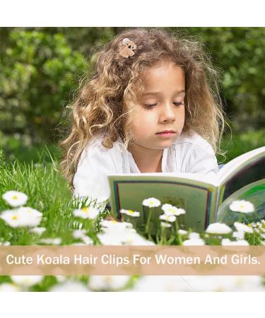 8-Piece Koala Stuffed Animal Clips Set - Small Koala Clip for Women's Hair & Pencil Hugger for Girls - Brown & Grey - Buy Online on GoSupps.com