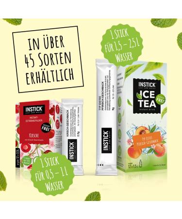 Buy Intick Sugar-Free Instant Drink (Iced Tea Lemon) - Vegan Powder - 12 x 1.5-2.5 L - Calorie & Vitamin C Boost - International Shipping Available - Buy Online on GoSupps.com