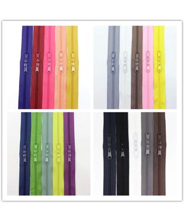 MebuZip 20PCS 20 Double Slider Nylon Coil Zippers - Assorted Colors - Buy Online on GoSupps.com