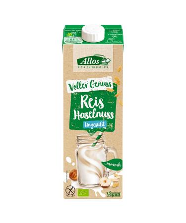 Allos Organic Rice Hazelnut Drink unsweetened 12-pack (12 x 1 L)
