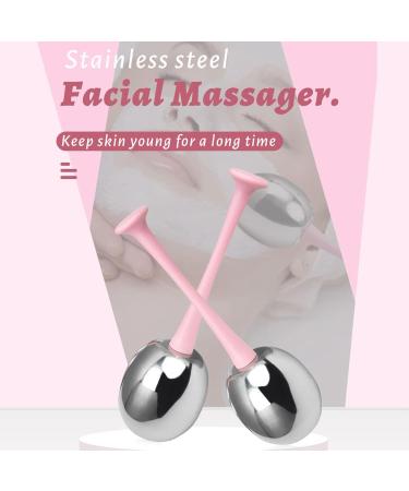 Facial Ice Glove - Ergonomic Stainless Steel Massager for Swelling Reduction (Pink Handle - Buy Online on GoSupps.com