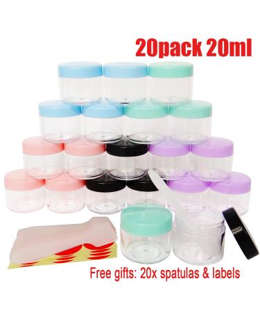 Greatforu 20 Pack 20ml Empty D schen - Versatile Cosmetic Containers for Nail Art Makeup Creams Ointments Powders and Lip Balm - Ideal for DIY Projects - Buy Online on GoSupps.com