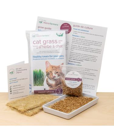 mf Cat Grass Grow Kit (3-Pack with Reusable Tray)
