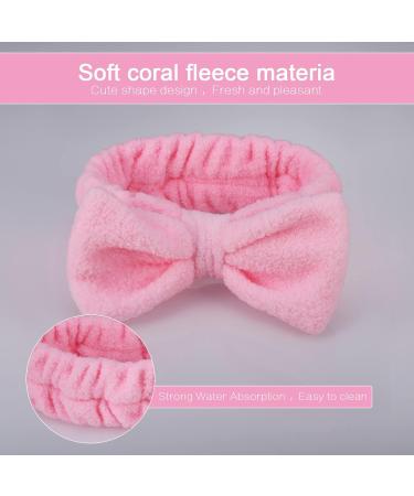 Zocipro 3-Piece Hair Band Set with Silicone Brushes & Facial Sponges - Coral Fleece Makeup Hair Band for Shower Yoga & Skincare - Buy Online on GoSupps.com