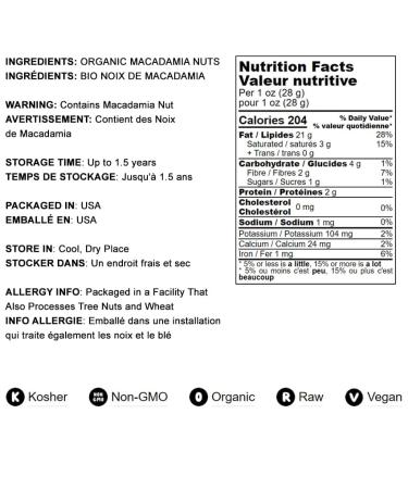Organic Raw Macadamia Nut Halves & Pieces 2 lbs - Non-GMO, Unsalted, Kosher, Vegan - Keto Snack, Healthy Fats - Ideal for Salad, Yogurt, Cereal & Dessert - Buy Online on GoSupps.com